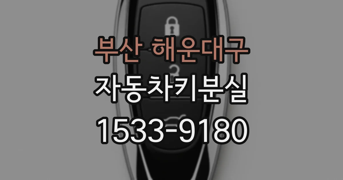 부산 해운대구 자동차키분실