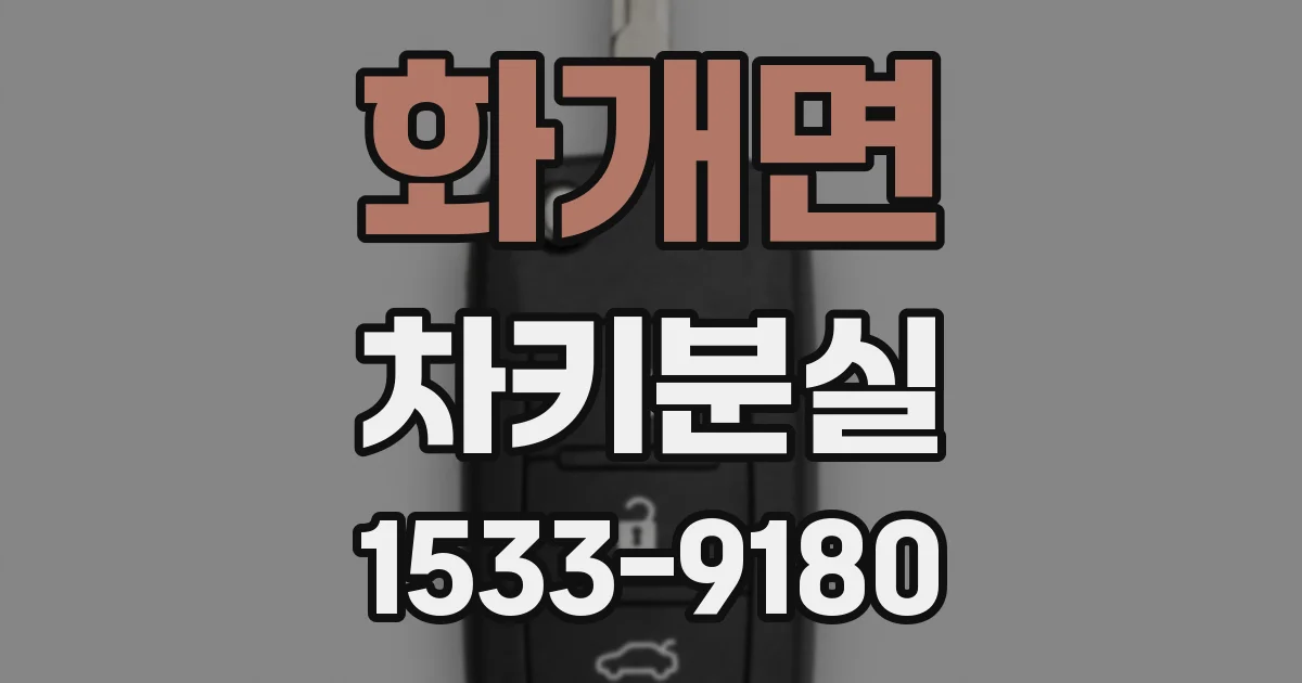 화개면 차키분실