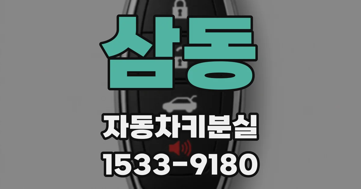 삼동 자동차키분실