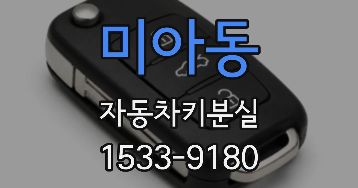 미아동 자동차키분실