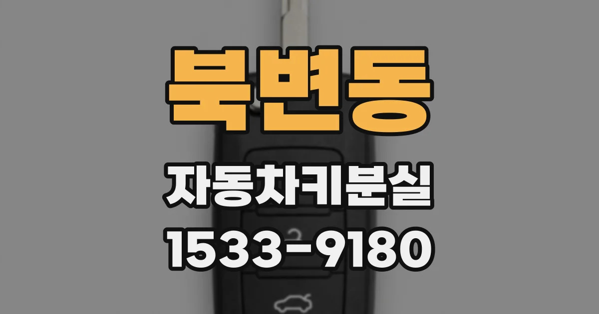 북변동 자동차키분실