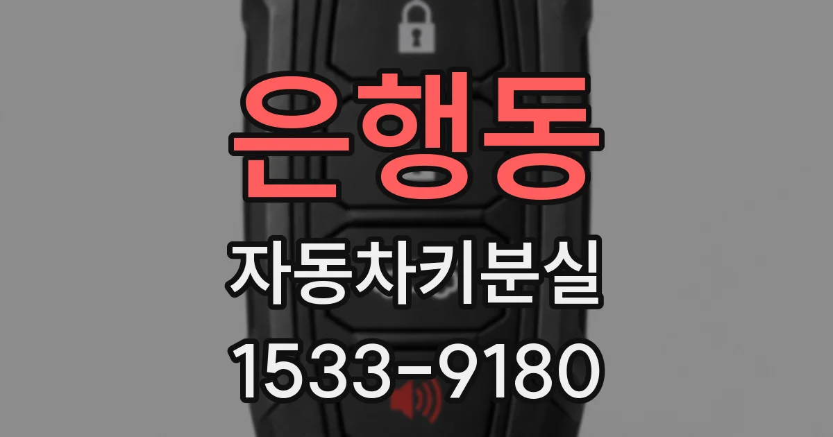 은행동 자동차키분실