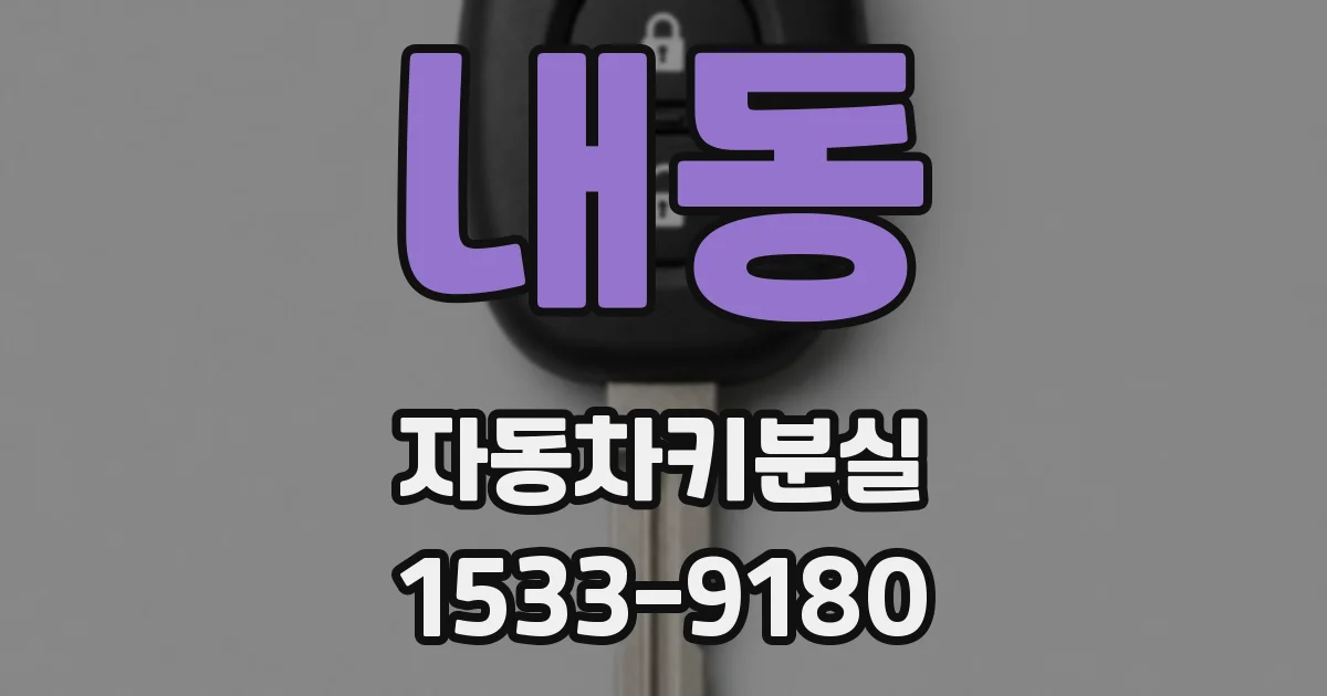 내동 자동차키분실
