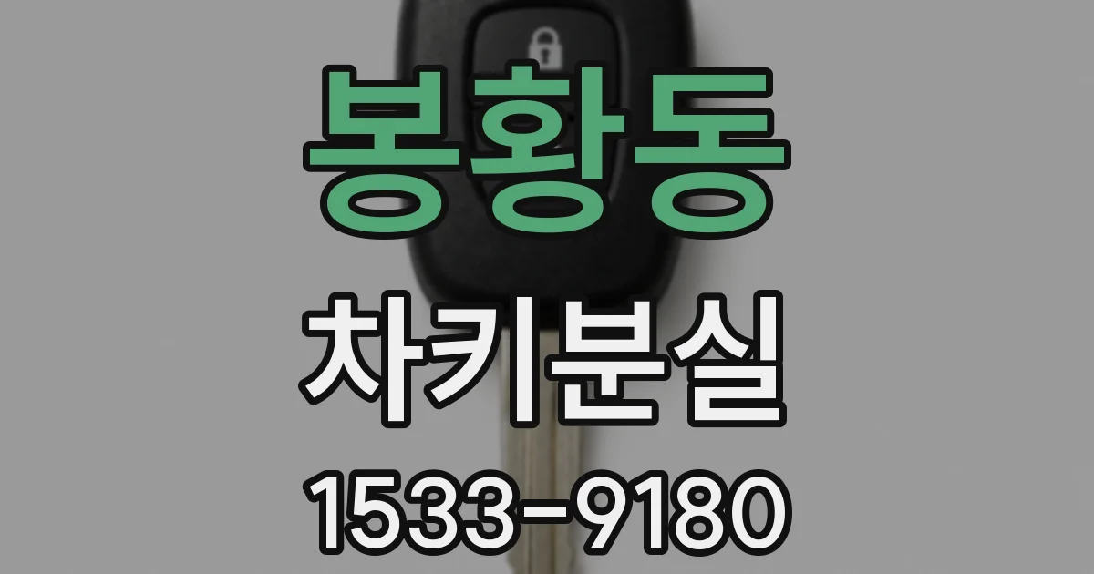봉황동 차키분실