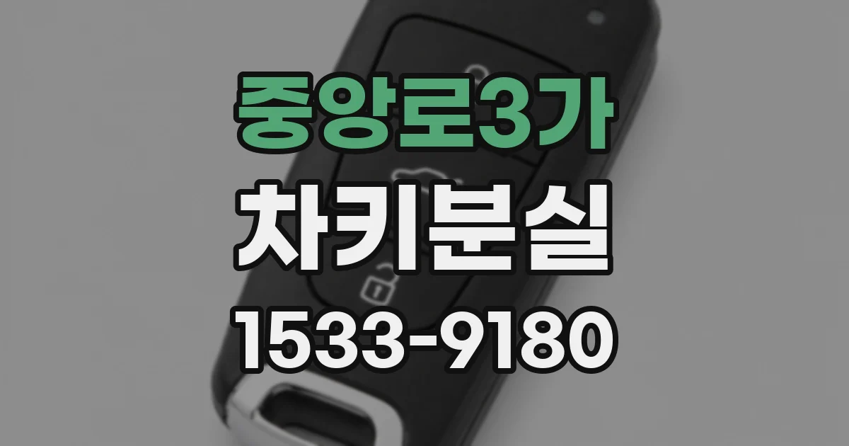 중앙로3가 차키분실