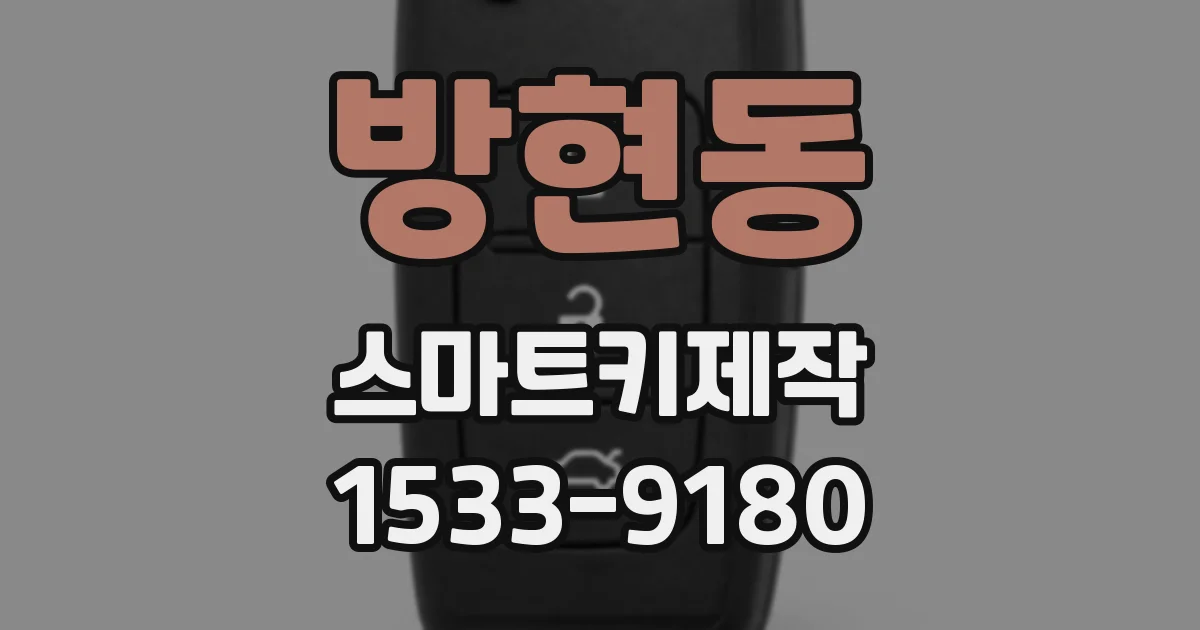 방현동 스마트키제작