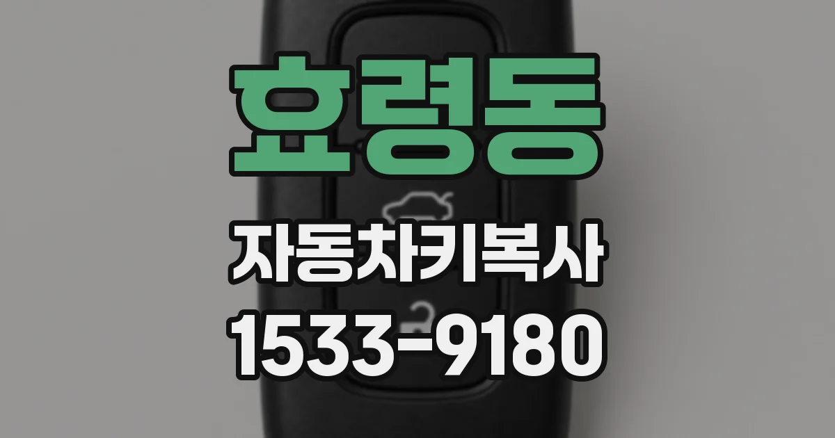 효령동 자동차키복사