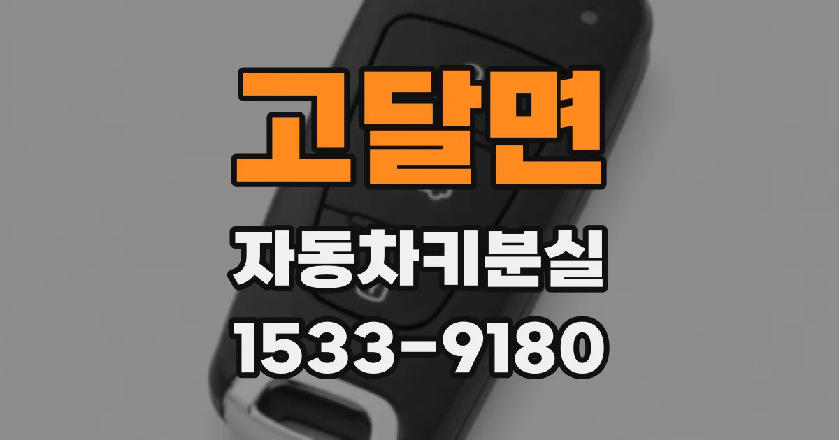 고달면 자동차키분실