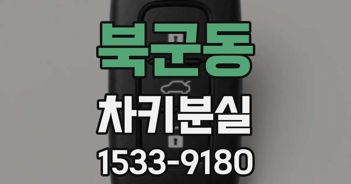 북군동 차키분실