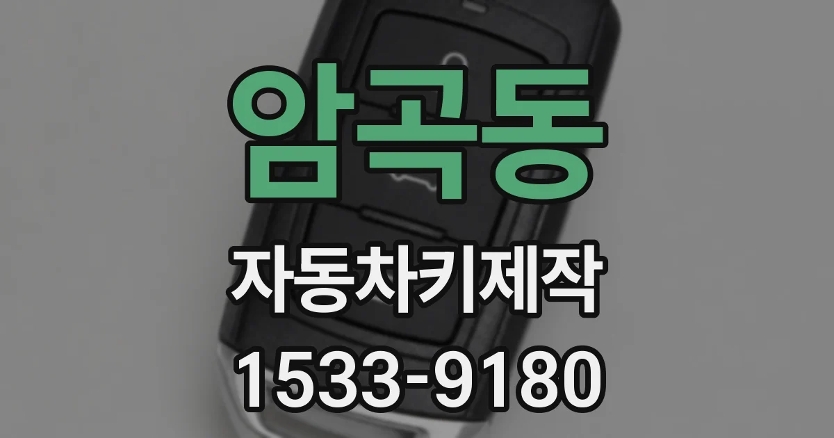 암곡동 자동차키제작