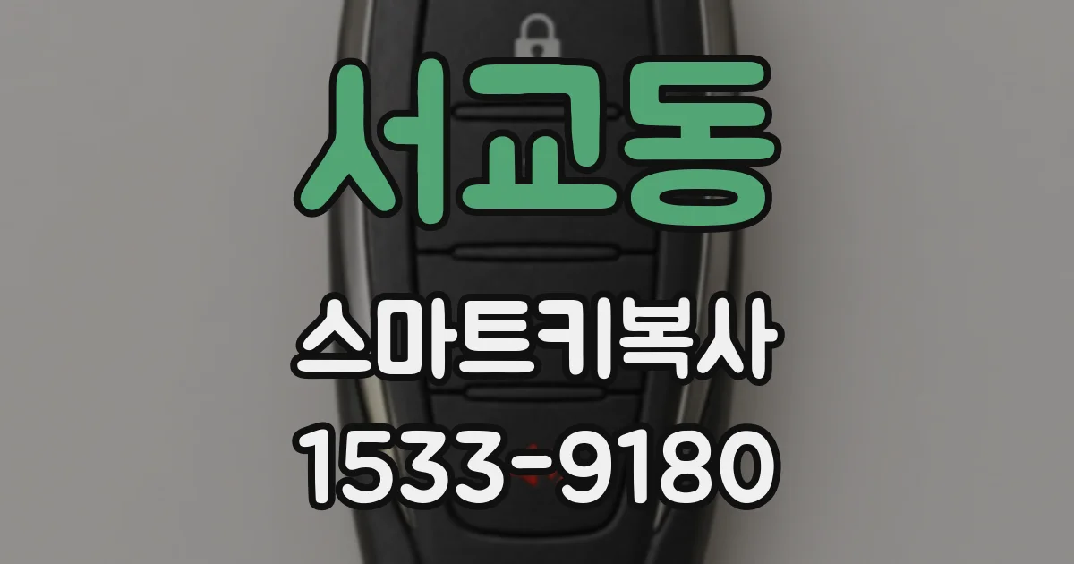 서교동 스마트키복사