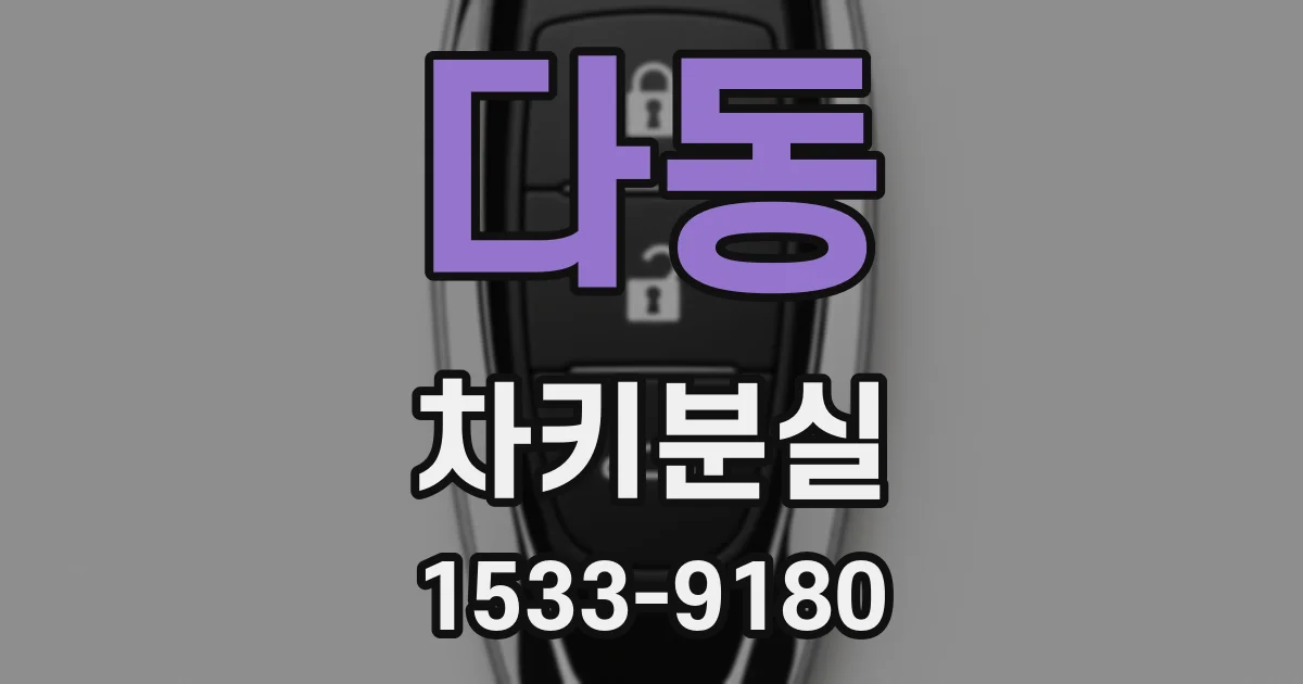 다동 차키분실