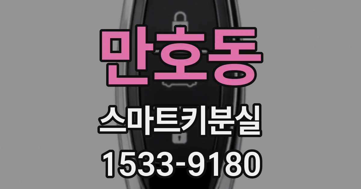 만호동 스마트키분실