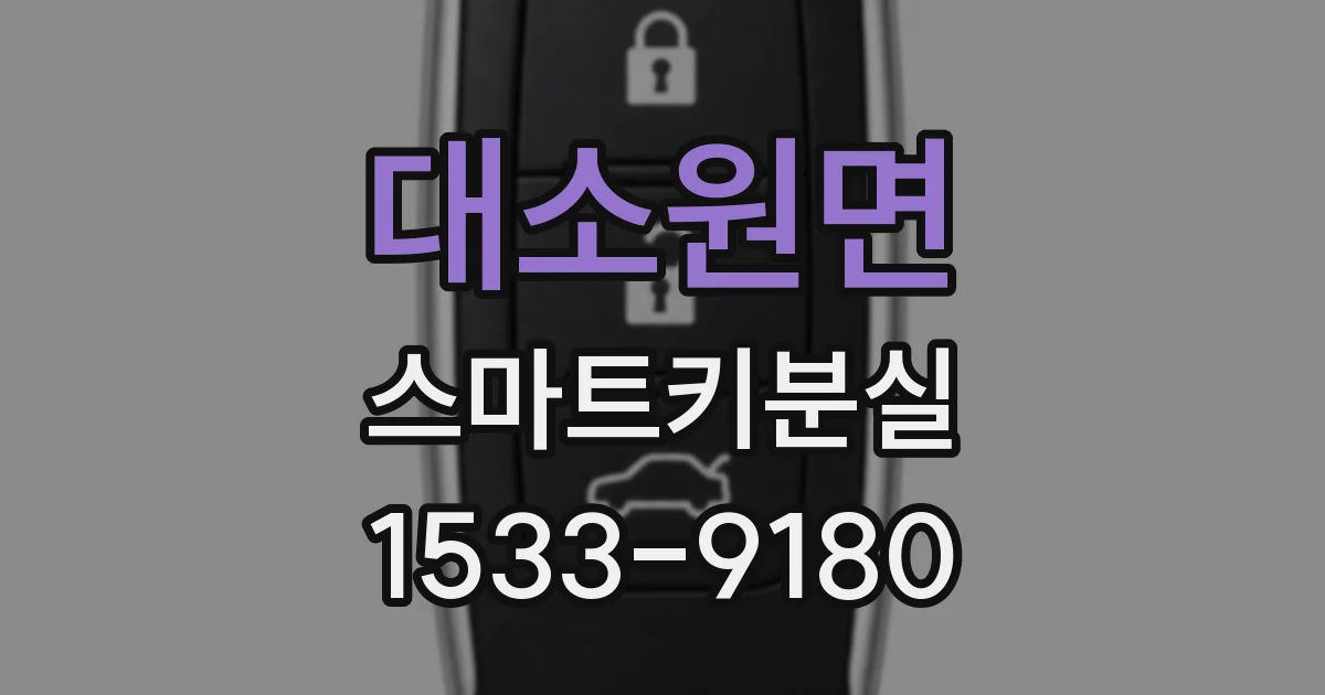 대소원면 스마트키분실