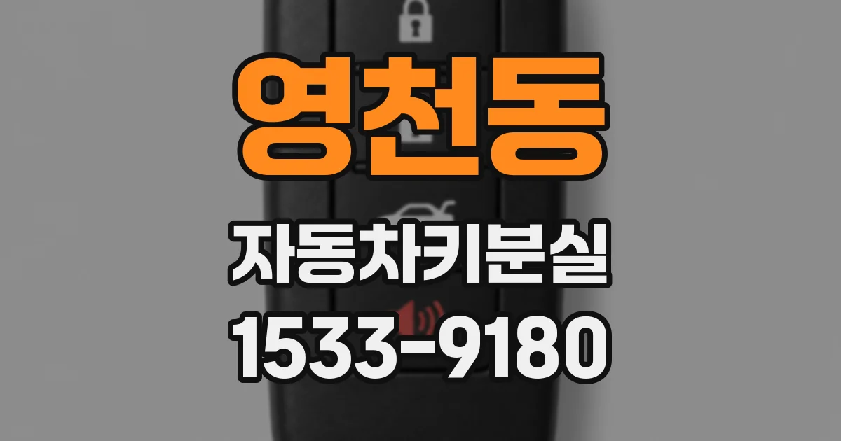 영천동 자동차키분실