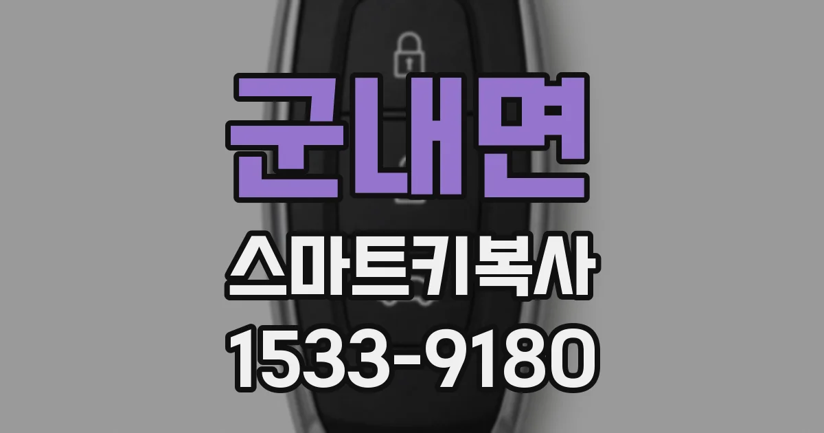 군내면 스마트키복사