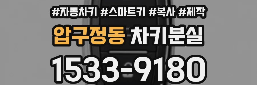 압구정동 차키분실