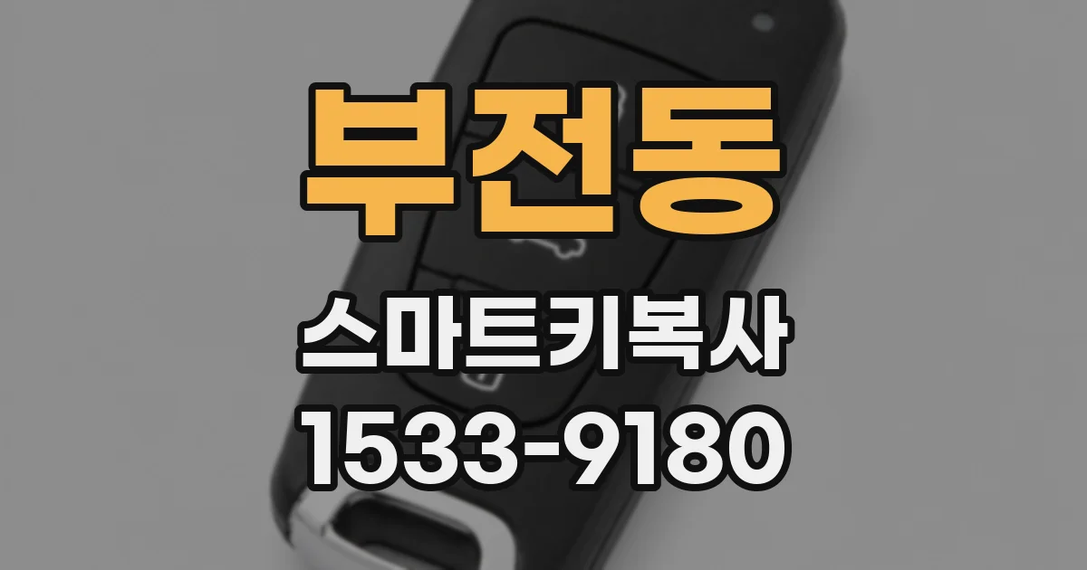 부전동 스마트키복사