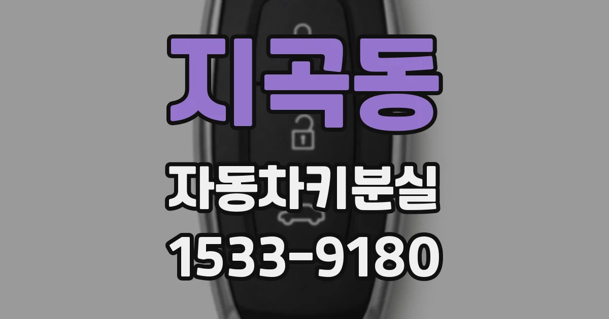 지곡동 자동차키분실