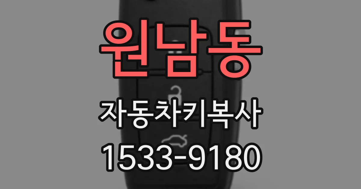 원남동 자동차키복사