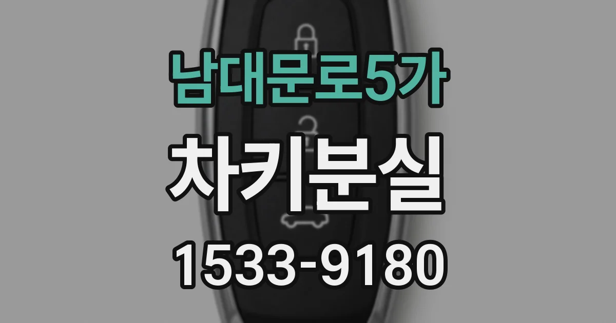 남대문로5가 차키분실