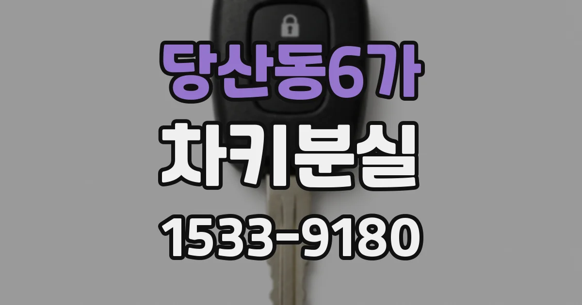당산동6가 차키분실