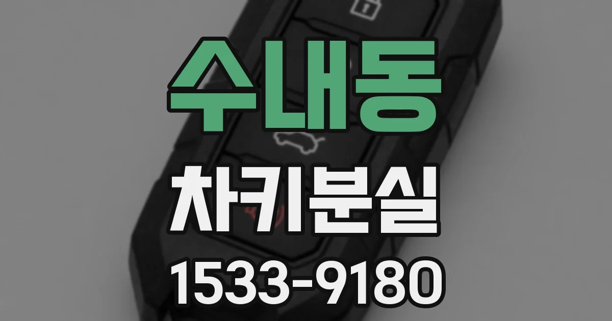 수내동 차키분실