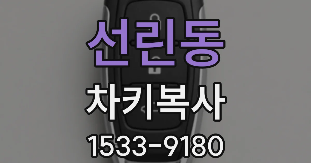 선린동 차키복사