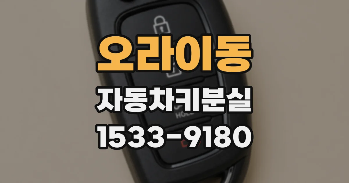 오라이동 자동차키분실