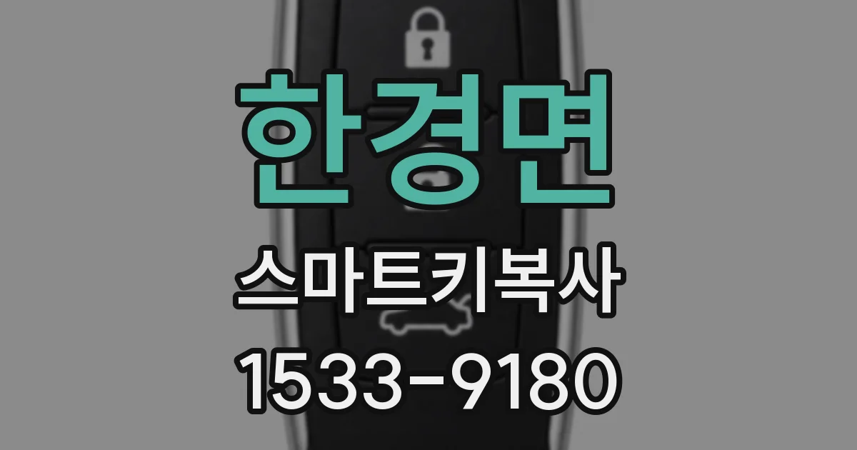 한경면 스마트키복사