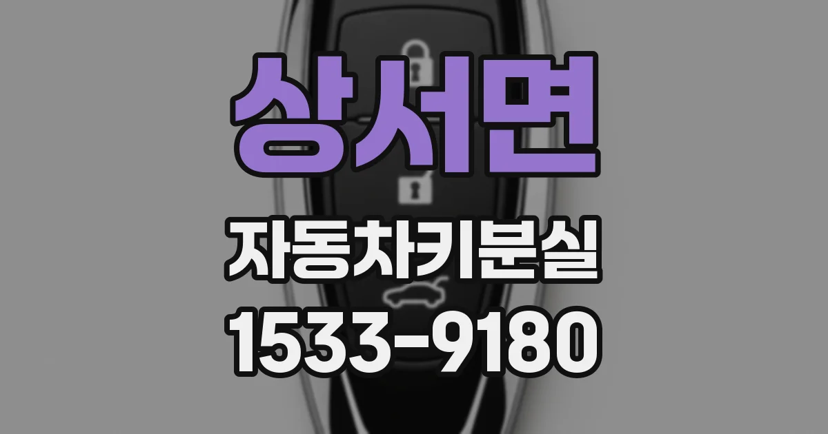 상서면 자동차키분실