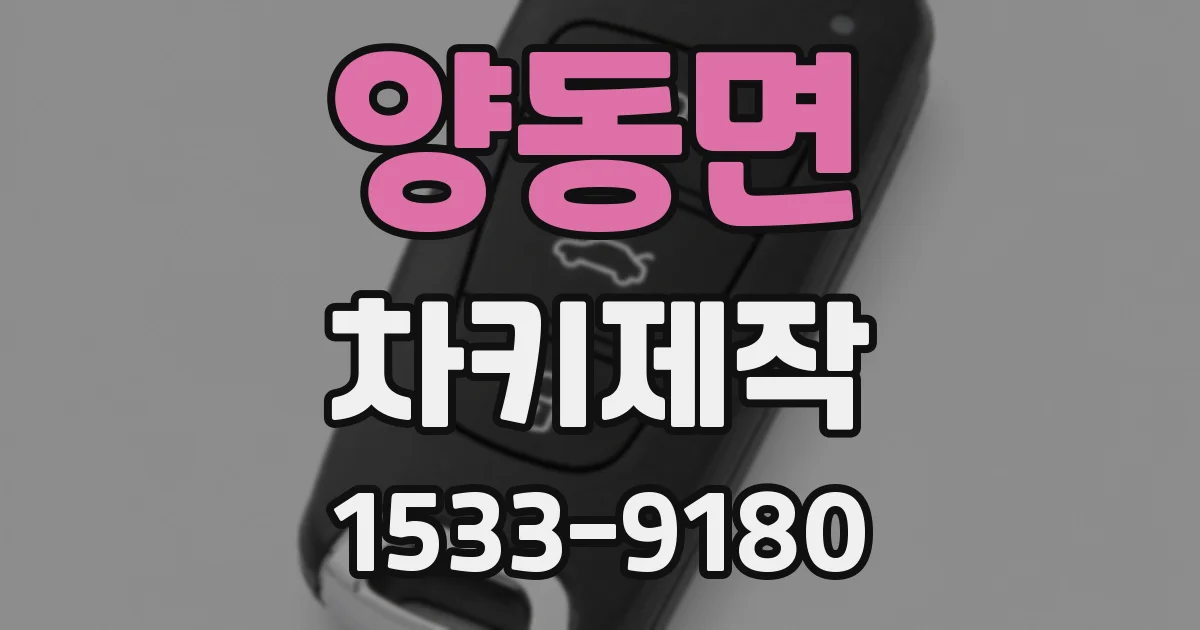 양동면 차키제작