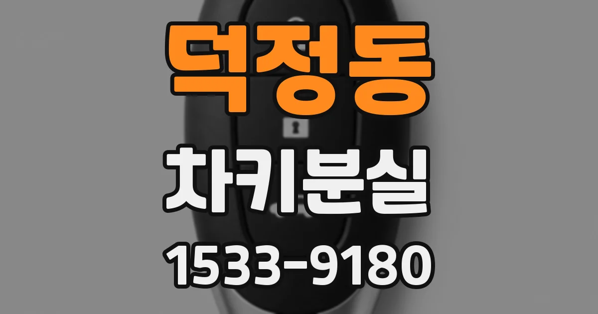 덕정동 차키분실