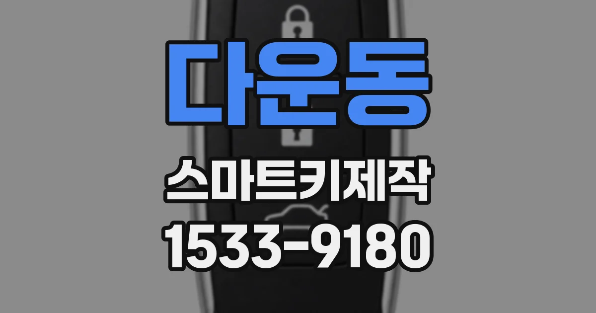다운동 스마트키제작