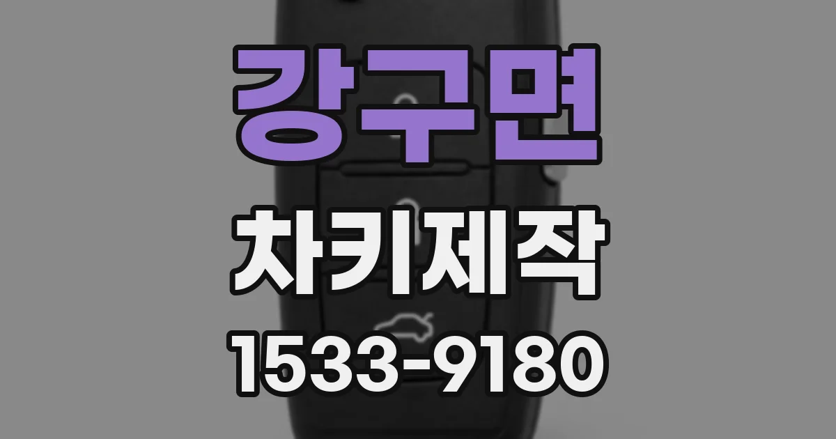 강구면 차키제작