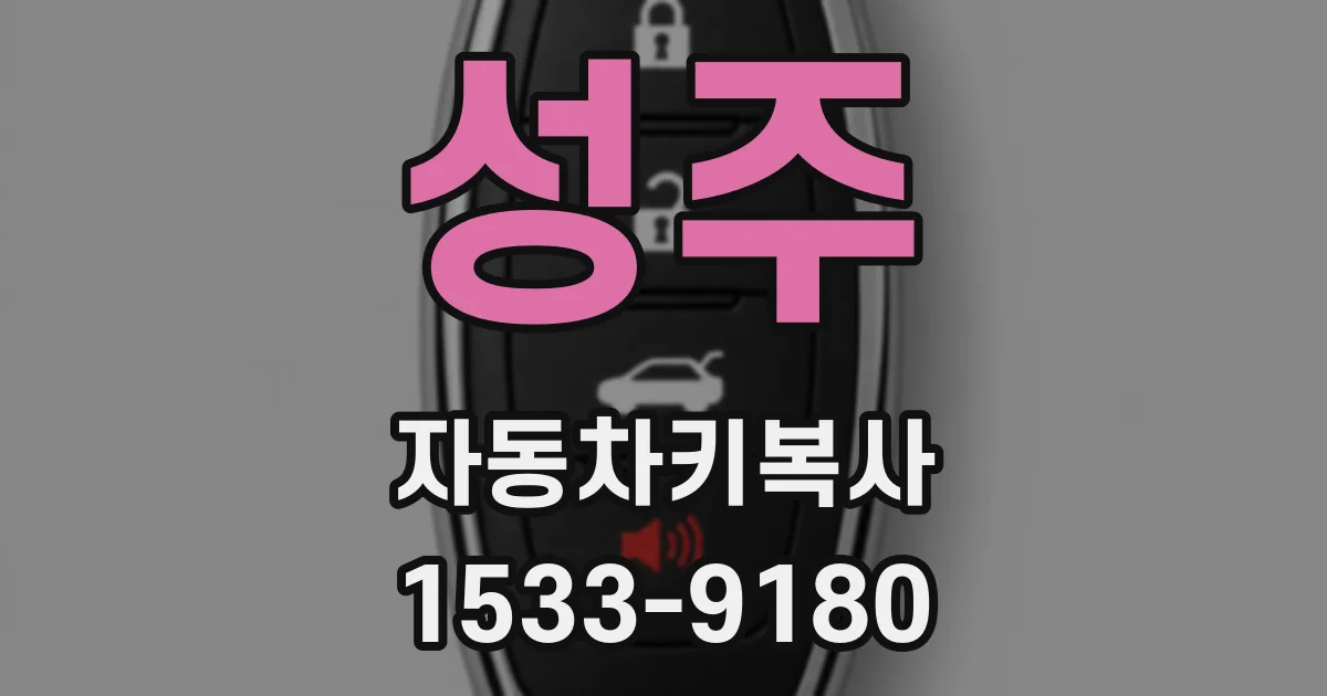 성주 자동차키복사