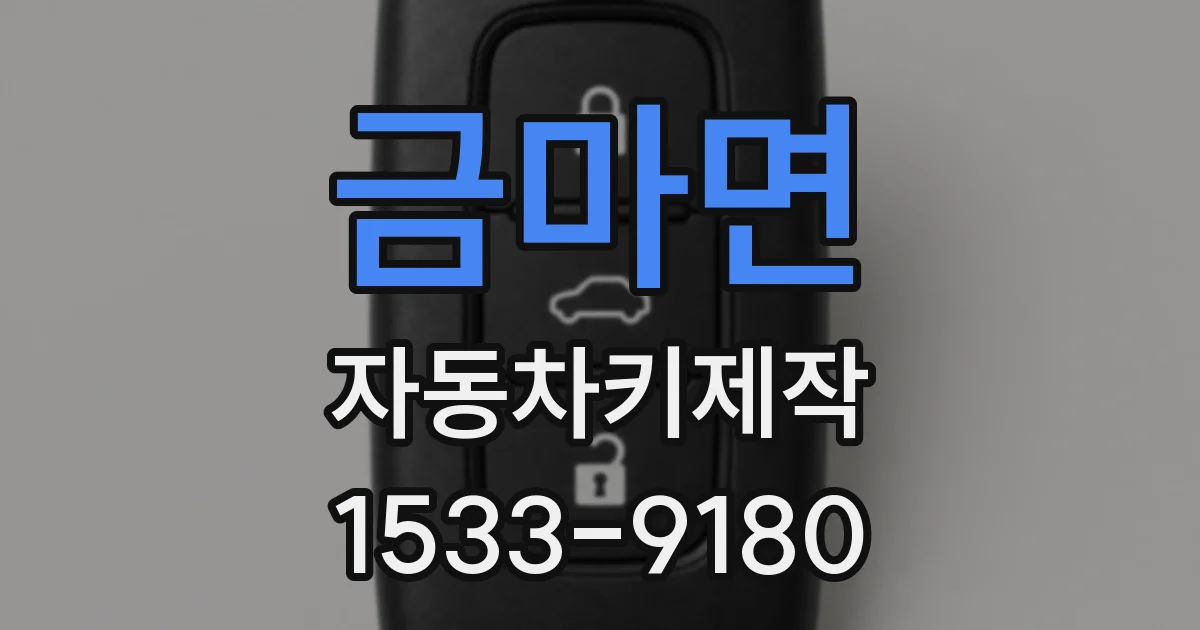 금마면 자동차키제작