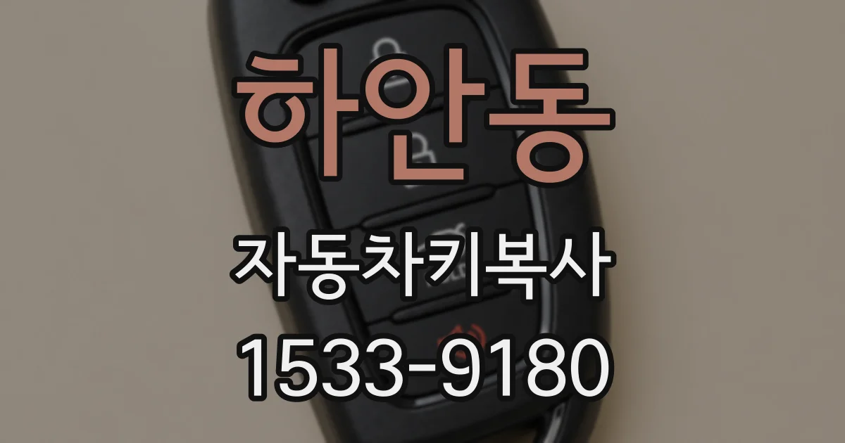 하안동 자동차키복사