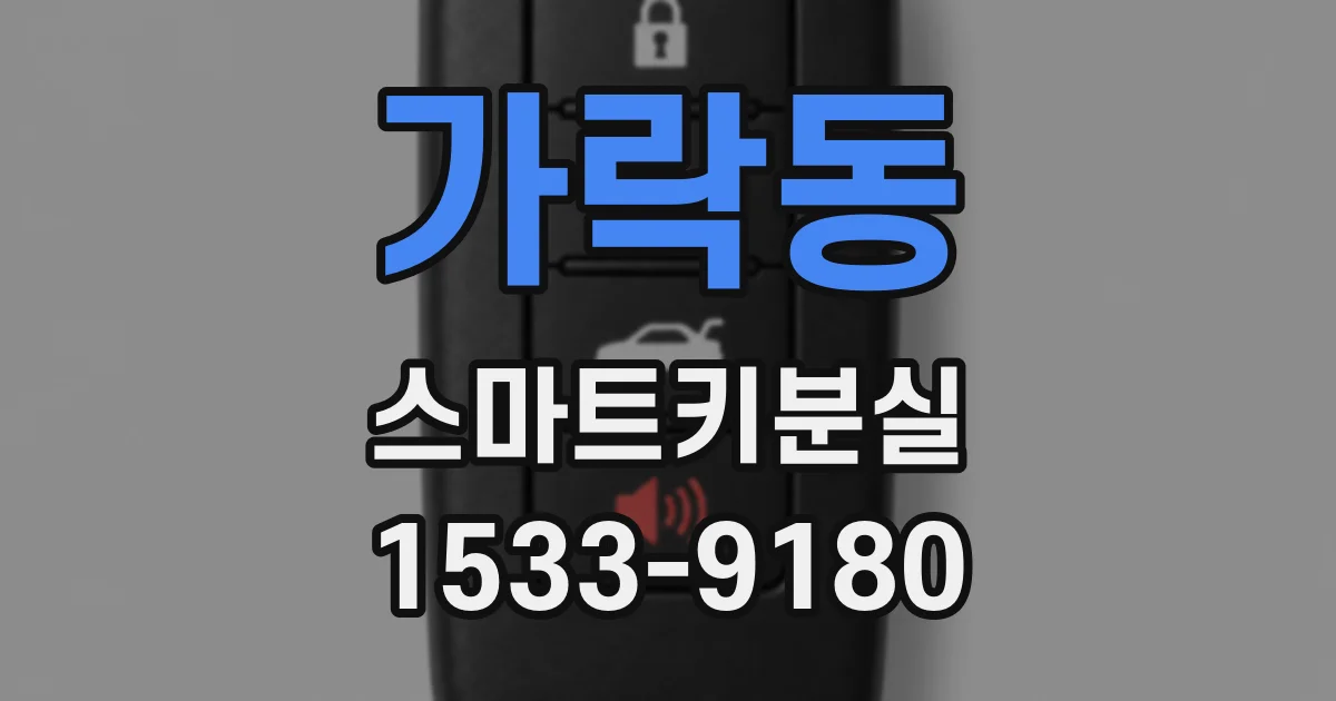 가락동 스마트키분실