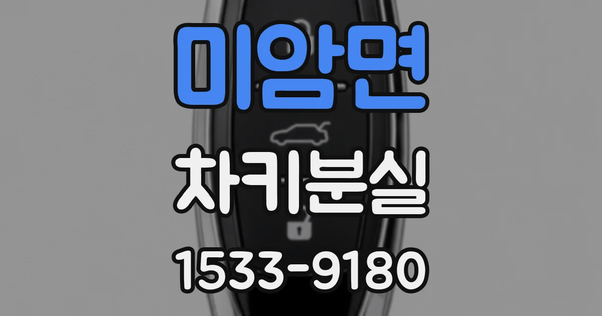 미암면 차키분실