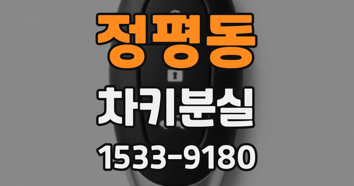 정평동 차키분실