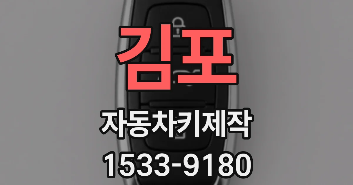 김포 자동차키제작