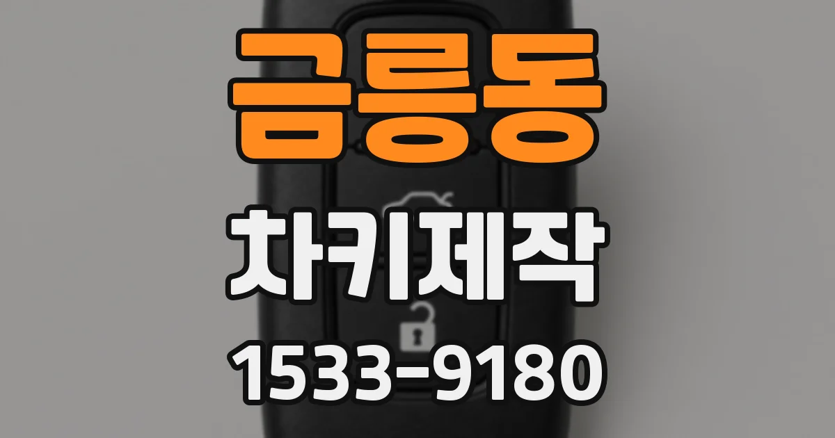 금릉동 차키제작