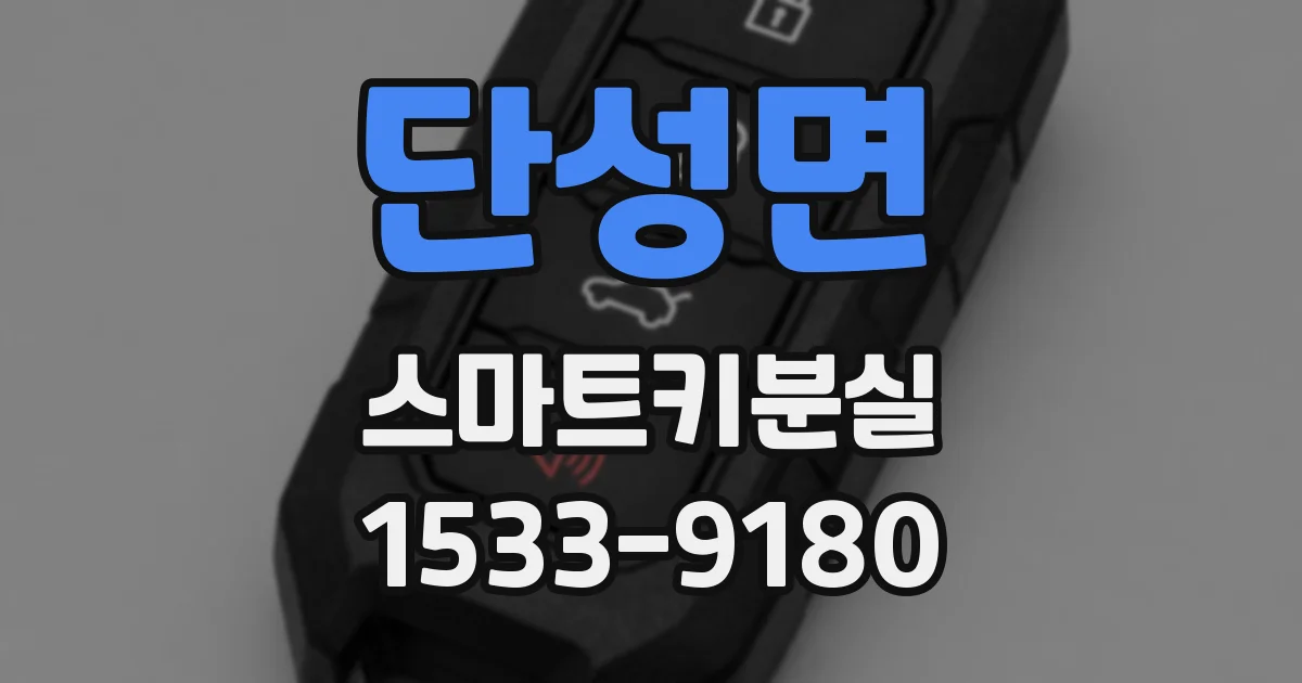 단성면 스마트키분실