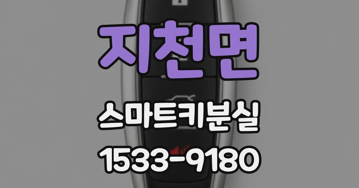지천면 스마트키분실
