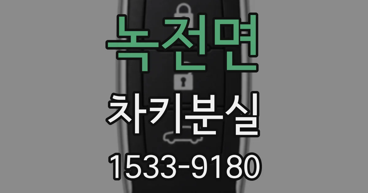 녹전면 차키분실