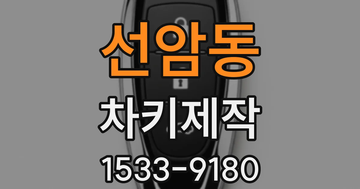 선암동 차키제작