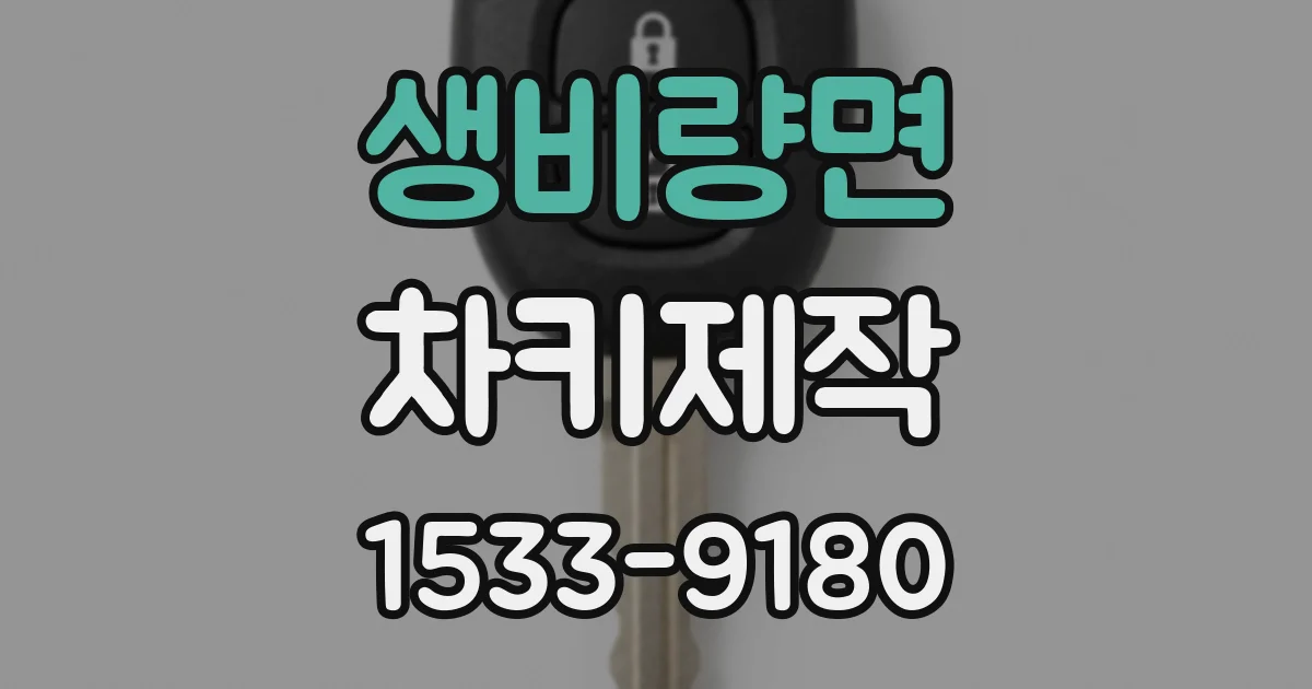 생비량면 차키제작
