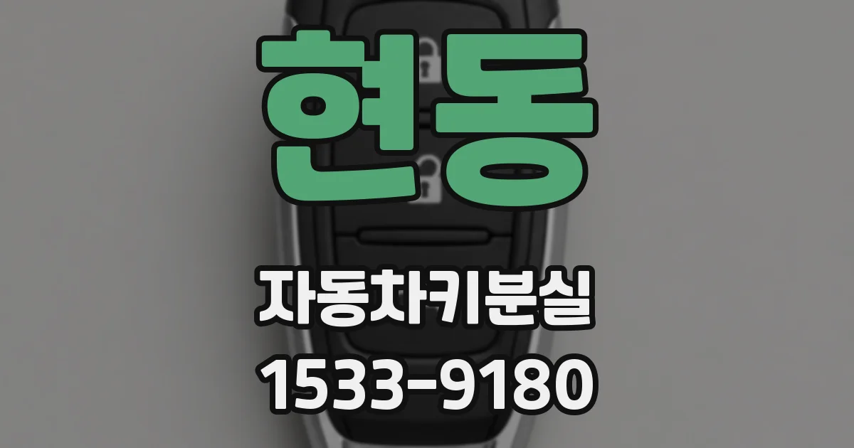 현동 자동차키분실