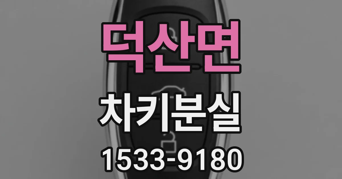 덕산면 차키분실